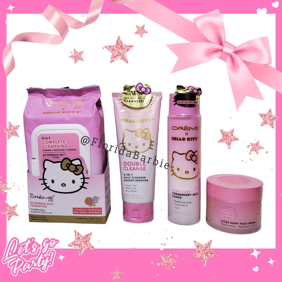 The Crème Shop × Hello Kitty Limited Edition 4pc Clean Beauty Skincare Bundle
